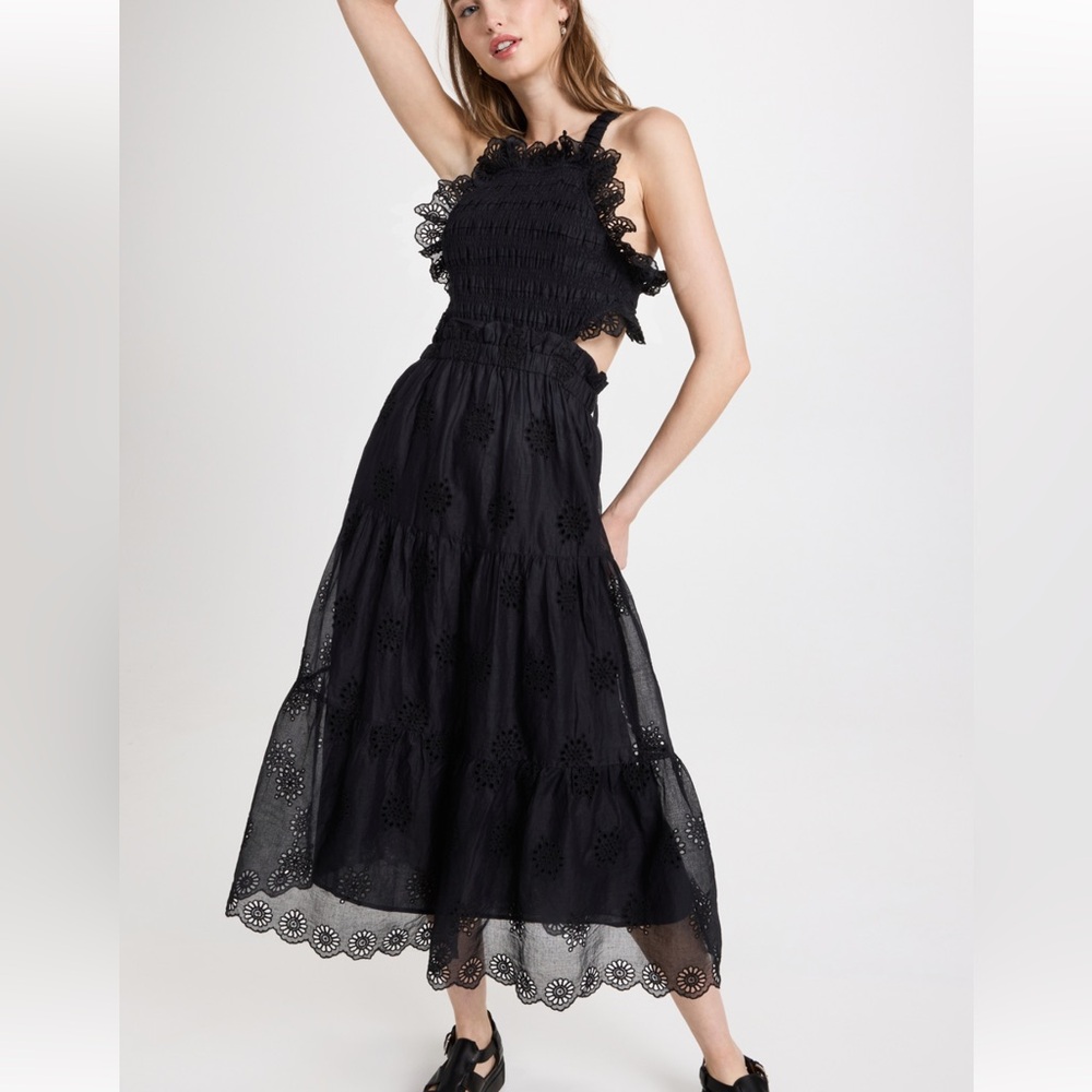 Sea Blaine Eyelet Apron Dress